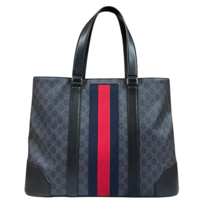 Gucci Sherry Tote Bag GG Supreme Canvas 495560 Black Unisex Gucci  Gucci