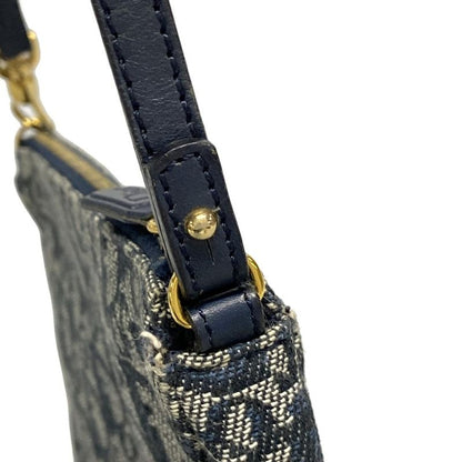 Dior/christian Dior Handbag Saddle Pouch Navy And Indigo Leather