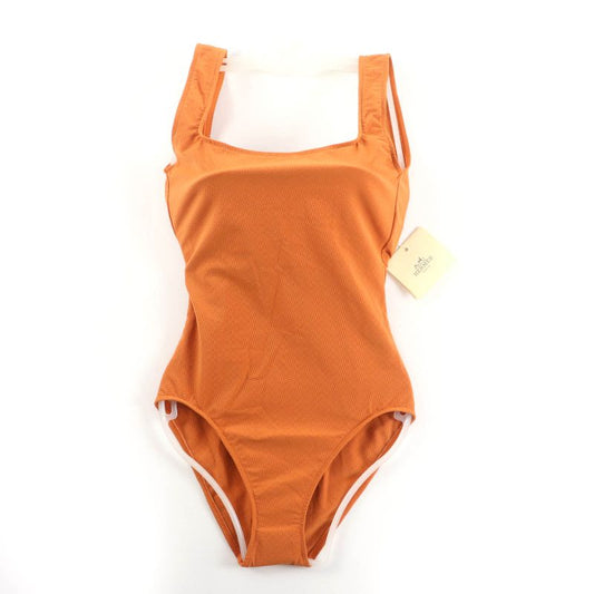 Hermes Margiela Period H Motif Swimwear Swimsuit Dress Orange 36 Made In France