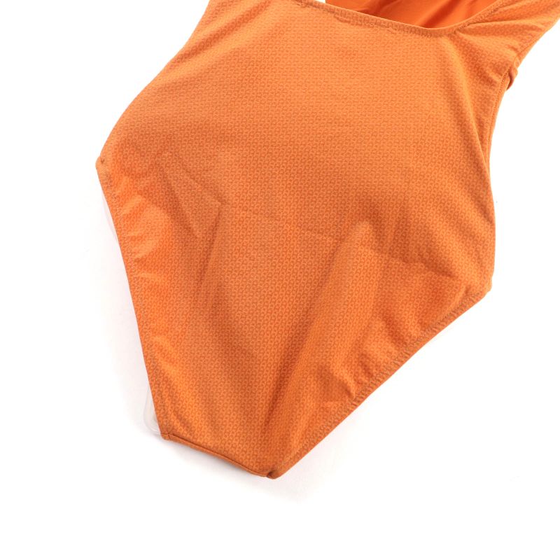 Hermes Margiela Period H Motif Swimwear Swimsuit Dress Orange 36 Made In France