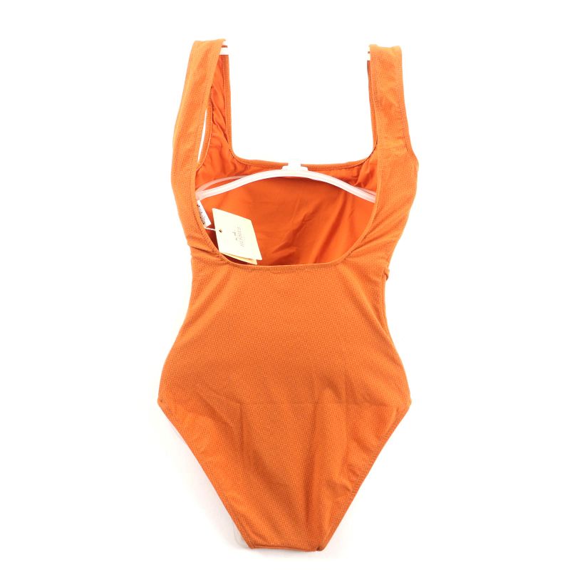Hermes Margiela Period H Motif Swimwear Swimsuit Dress Orange 36 Made In France