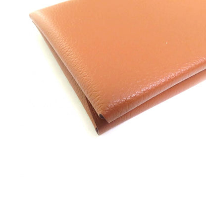 Hermes Calvi Duo Gold Evercolor Coin Case Card Case Engraved W With Box Made In