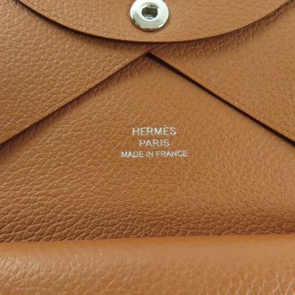 Hermes Calvi Duo Gold Evercolor Coin Case Card Case Engraved W With Box Made In