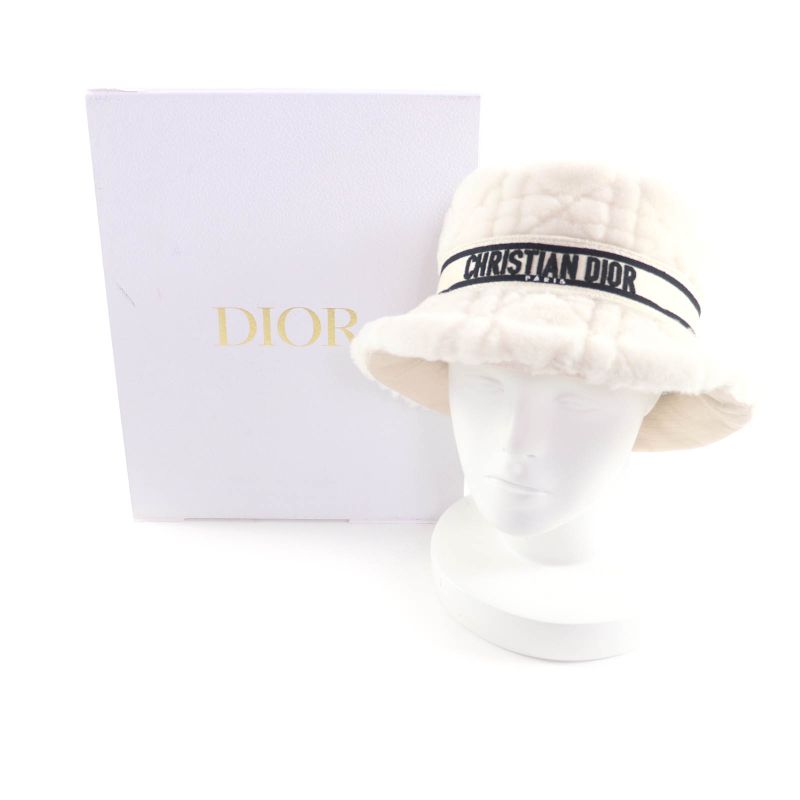 Christian DIOR 25can923x695 D-bobby Logo Canage Shear Ring Mouton Bob Hat Off