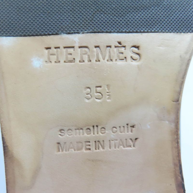 Hermes Moccasins Paris Silver Hardware Constance Leather Loafers Dark Brown