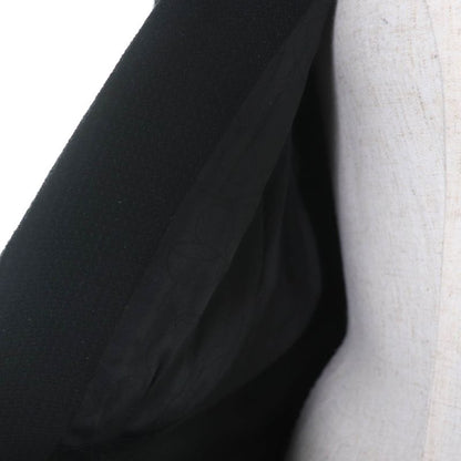 CHANEL 02P P19666v11211 Wool Coco Mark Zip Jacket Black 42 Rare Size Made In