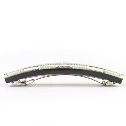CHANEL 14B Coco Mark Barrette With Faux Pearls And Rhinestones Hair Accessory