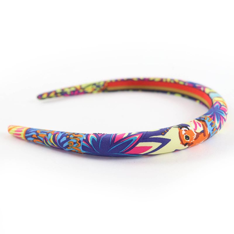 Hermes Headband Elsa Wild Singapore Silk Multicolor Current Production Catsuit