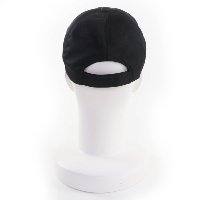 Prada 2024 1hc274 Re-nylon Triangle Logo Plate Cap Black S Made In Italy