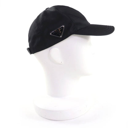 Prada 2024 1hc274 Re-nylon Triangle Logo Plate Cap Black S Made In Italy