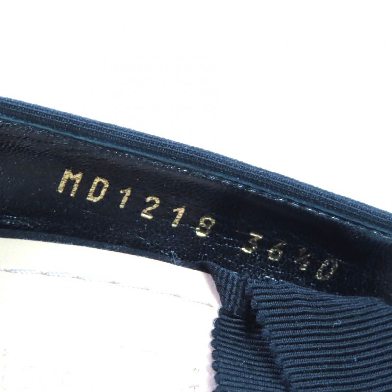 Christian DIOR Etoile Grosgrain Ribbon Logo Wedge Sole Clear Heel Pumps Black