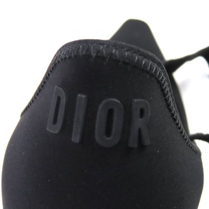 Christian DIOR Etoile Grosgrain Ribbon Logo Wedge Sole Clear Heel Pumps Black