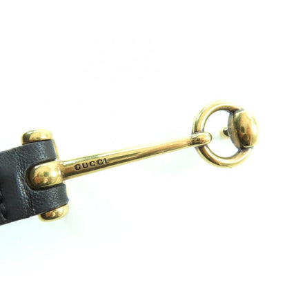 Gucci 310757 Sleeveless Dress With Horsebit Buckle Belt Black XS Made In Italy