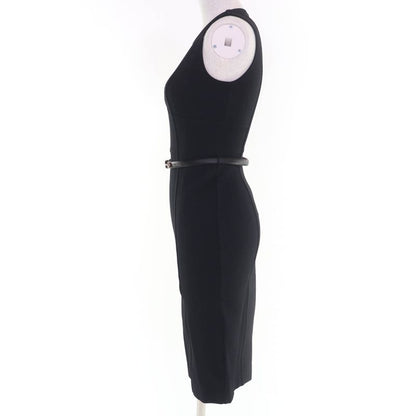 Gucci 310757 Sleeveless Dress With Horsebit Buckle Belt Black XS Made In Italy