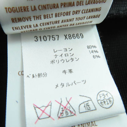 Gucci 310757 Sleeveless Dress With Horsebit Buckle Belt Black XS Made In Italy