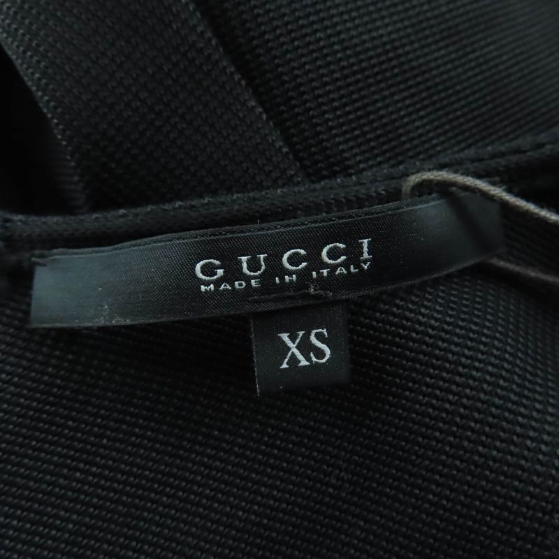 Gucci 310757 Sleeveless Dress With Horsebit Buckle Belt Black XS Made In Italy