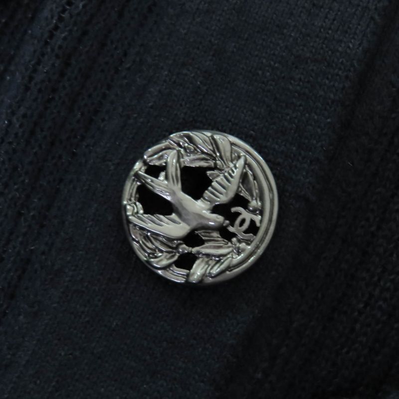 CHANEL P38456 With Inner Dress Coco Mark Button Lace Ruffle Ribbon Short Sleeve