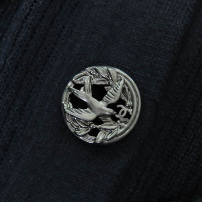 CHANEL P38456 With Inner Dress Coco Mark Button Lace Ruffle Ribbon Short Sleeve