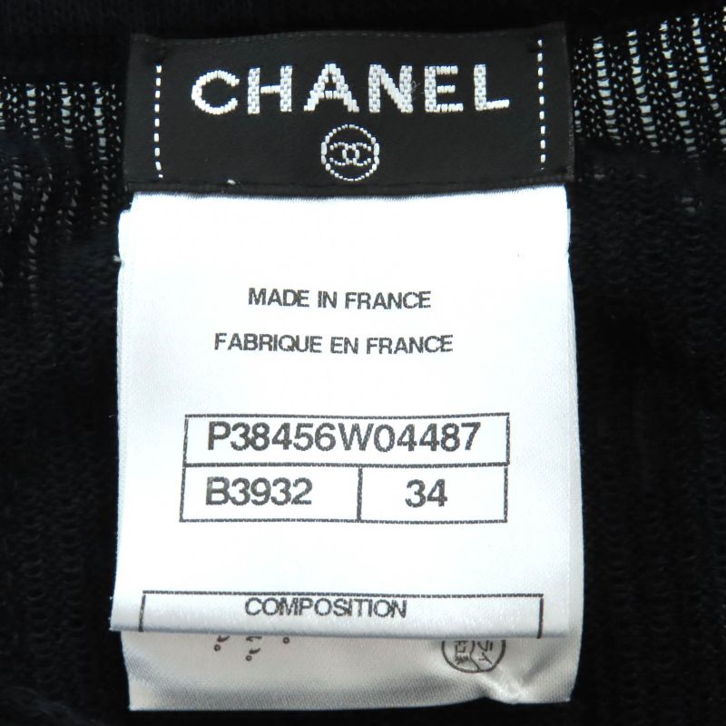 CHANEL P38456 With Inner Dress Coco Mark Button Lace Ruffle Ribbon Short Sleeve