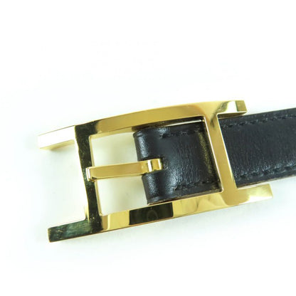 Hermes Vintage Gold Hardware Margiela Period H Buckle Reversible Leather Belt