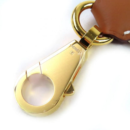 Hermes Bandouliere Cordage Canvas Leather Shoulder Strap Brown Gold Hardware