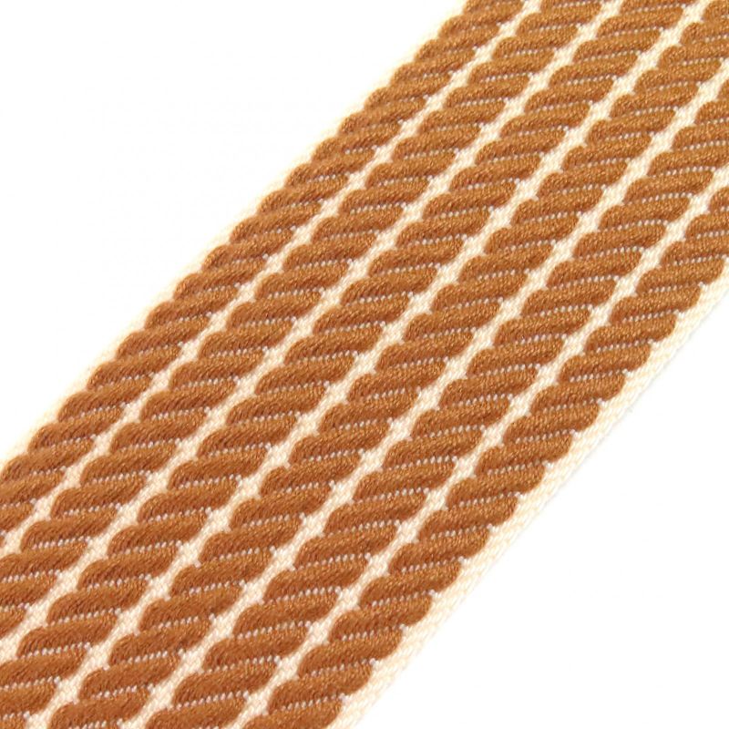 Hermes Bandouliere Cordage Canvas Leather Shoulder Strap Brown Gold Hardware