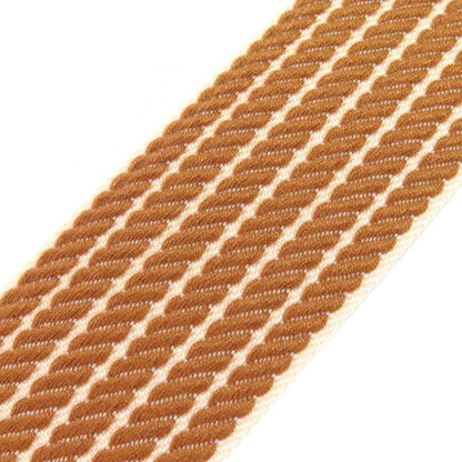 Hermes Bandouliere Cordage Canvas Leather Shoulder Strap Brown Gold Hardware