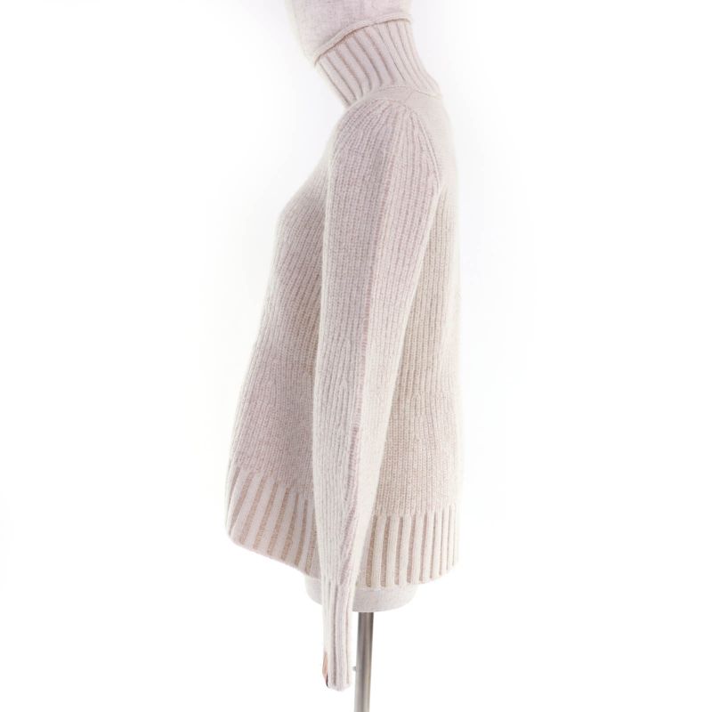 Louis Vuitton 24AW Wool Cotton Lvleather Patch Turtleneck Long Sleeve Knit