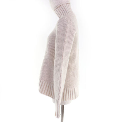 Louis Vuitton 24AW Wool Cotton Lvleather Patch Turtleneck Long Sleeve Knit