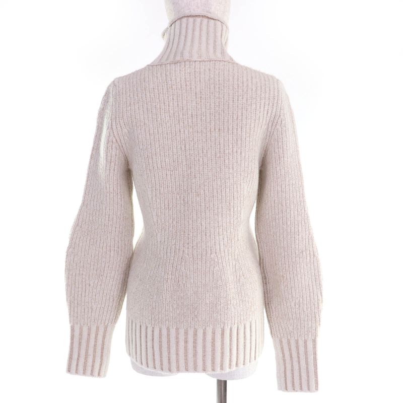 Louis Vuitton 24AW Wool Cotton Lvleather Patch Turtleneck Long Sleeve Knit