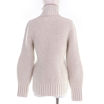 Louis Vuitton 24AW Wool Cotton Lvleather Patch Turtleneck Long Sleeve Knit