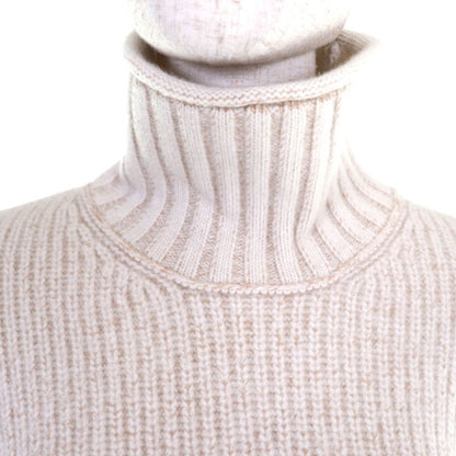 Louis Vuitton 24AW Wool Cotton Lvleather Patch Turtleneck Long Sleeve Knit