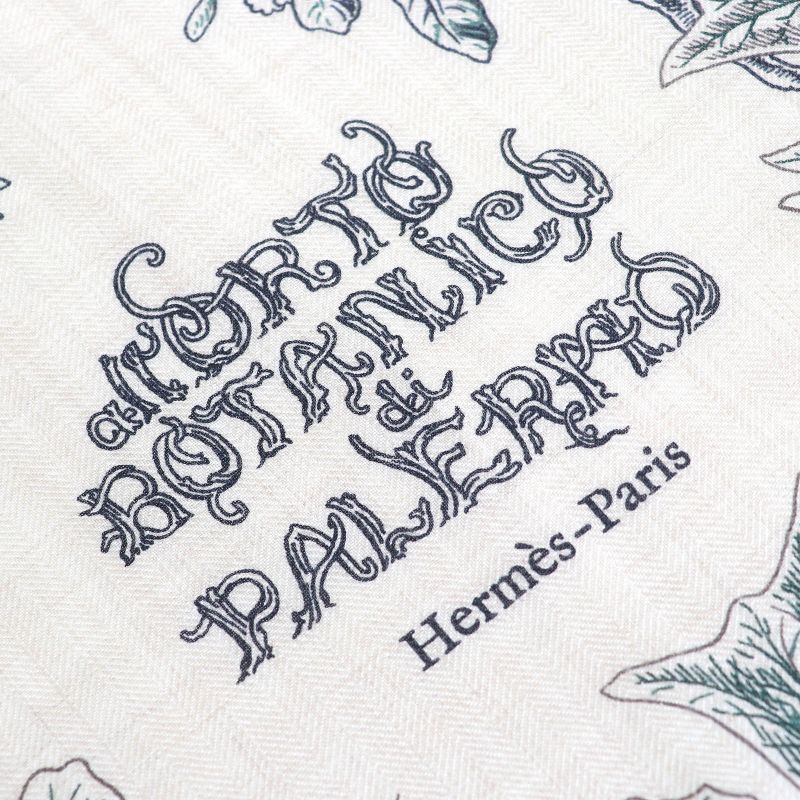 Hermes 24AW All'orto Botanico Di Palermo Botanical Garden Of Palermo Cashmere