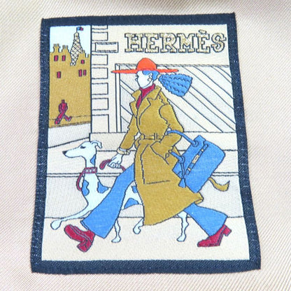 Hermes Felicity 100% Wool Logo Hardware Inside Leather Use Beret Hat Navy 58