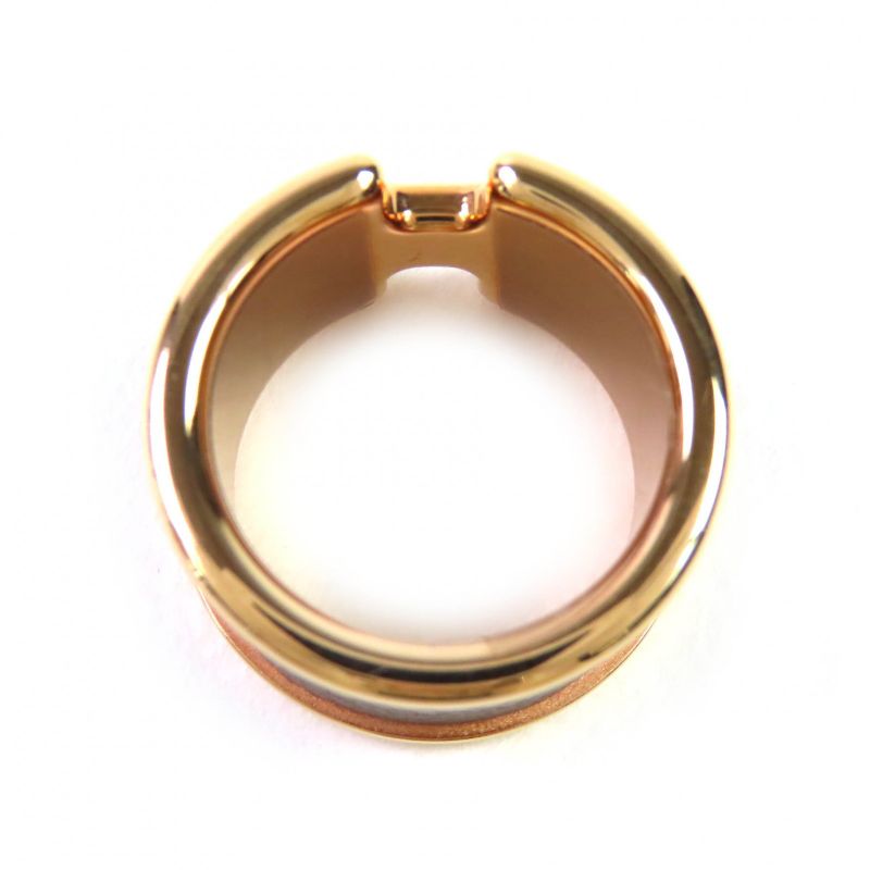 Hermes Olympe GM Etoupe Rose Gold Leather Ring M Size Approx 13 With Box And