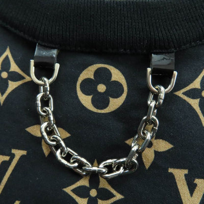 Louis Vuitton 100% Cotton Monogram Short Sleeve T-shirt Black Brown XS Made In
