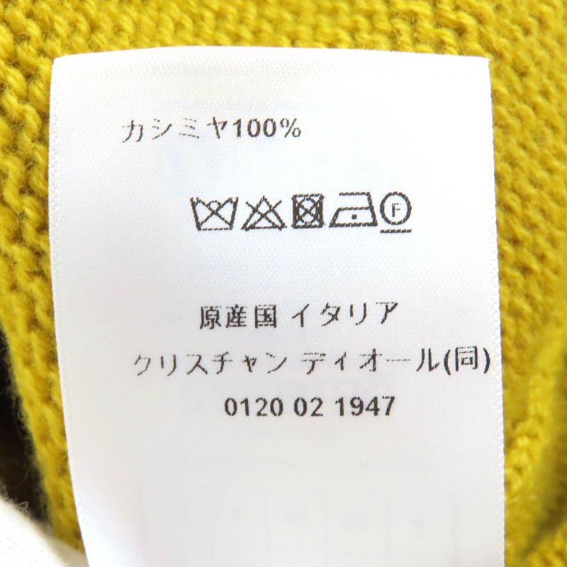 Christian DIOR 344s98am003 100% Cashmere Signature Logo Star Crew Neck Short