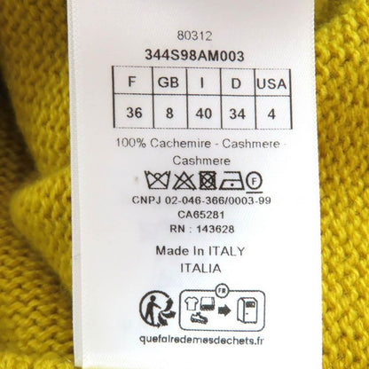 Christian DIOR 344s98am003 100% Cashmere Signature Logo Star Crew Neck Short