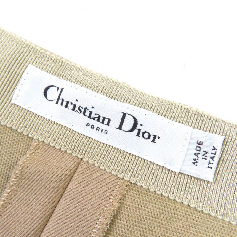 Christian DIOR 23SS 311p05a3290 Cotton Stretch Fitted Pants Bottoms Cropped