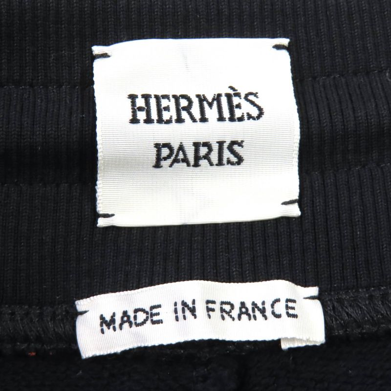 Hermes 25SS 4h4419dc Eperon D'OR Bandana 100% Cotton Knit Shorts Black Blue