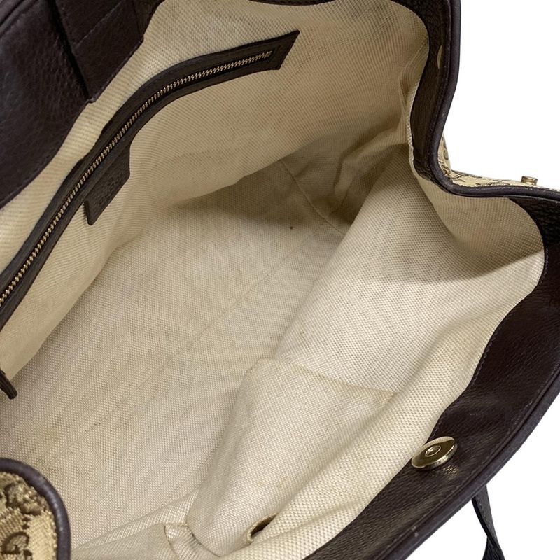 Gucci Tote Bag GG Patternsherry (web) 296850 Dark Brown X Beige X Multi Leather