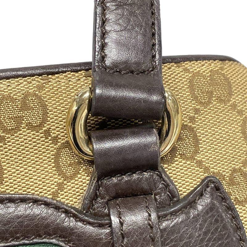 Gucci Tote Bag GG Patternsherry (web) 296850 Dark Brown X Beige X Multi Leather