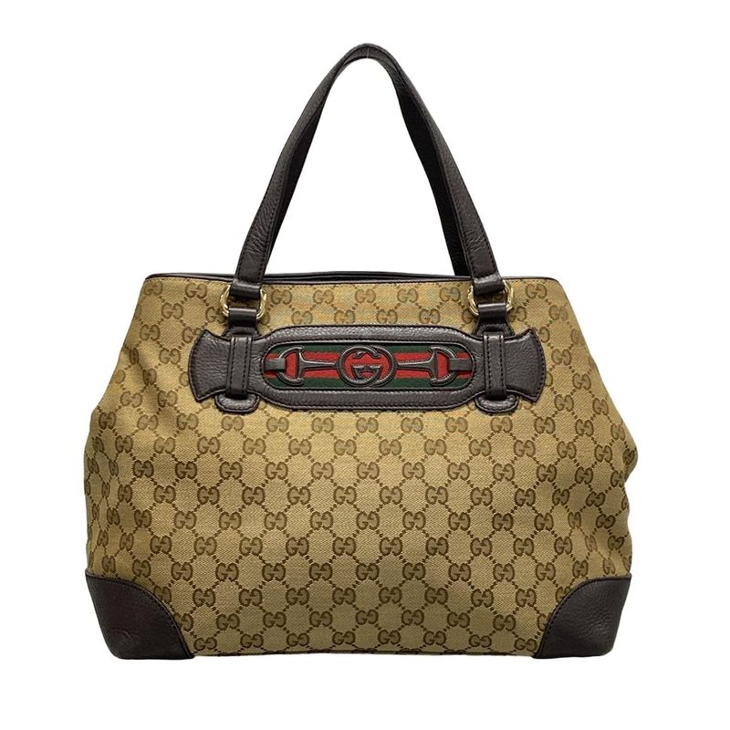 Gucci Tote Bag GG Patternsherry (web) 296850 Dark Brown X Beige X Multi Leather