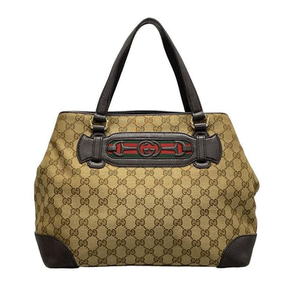 Gucci Tote Bag GG Patternsherry (web) 296850 Dark Brown X Beige X Multi Leather