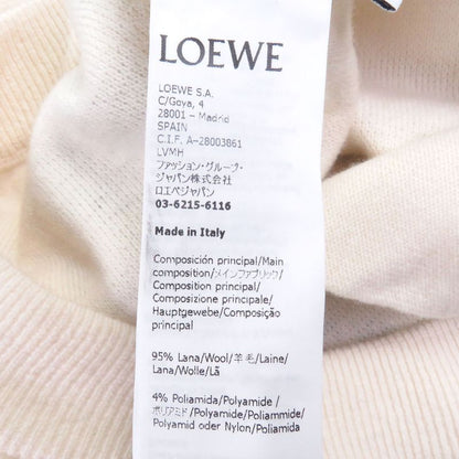 LOEWE H526y17k30 Tire Pattern Anagram Leather Patch Pile Jogger Pants Ivory S
