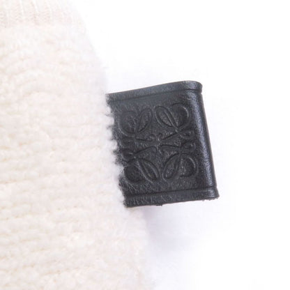 LOEWE H526y17k30 Tire Pattern Anagram Leather Patch Pile Jogger Pants Ivory S