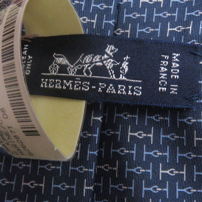 Hermes 2022 6287 EA 100% Silk H Jumbo All-over Design Cravat Tie With Marine