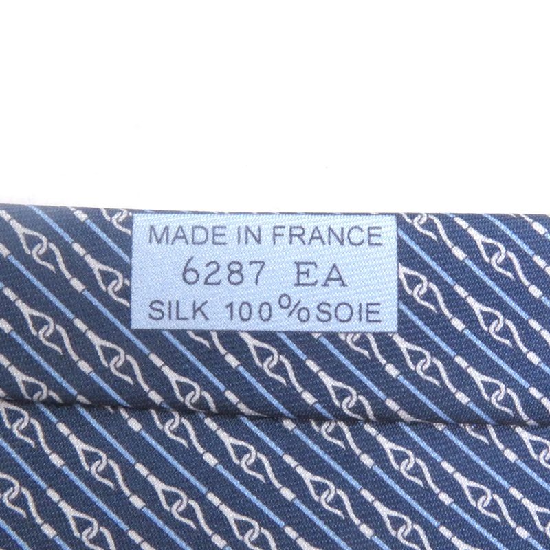 Hermes 2022 6287 EA 100% Silk H Jumbo All-over Design Cravat Tie With Marine