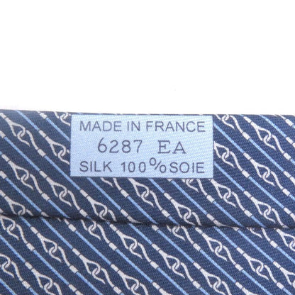 Hermes 2022 6287 EA 100% Silk H Jumbo All-over Design Cravat Tie With Marine