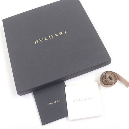 Bvlgari Silk Wool Logo All Over Fringe Large Shawl Scarf Navy With Box Made In